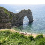 Durdle Door on the Heritage Coast footpath